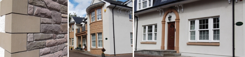 Cast Stone Columns and Balcony